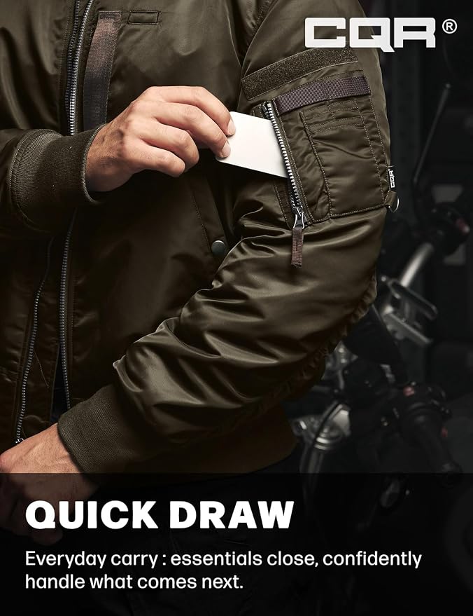 CQR Men's Casual Bomber Jacket